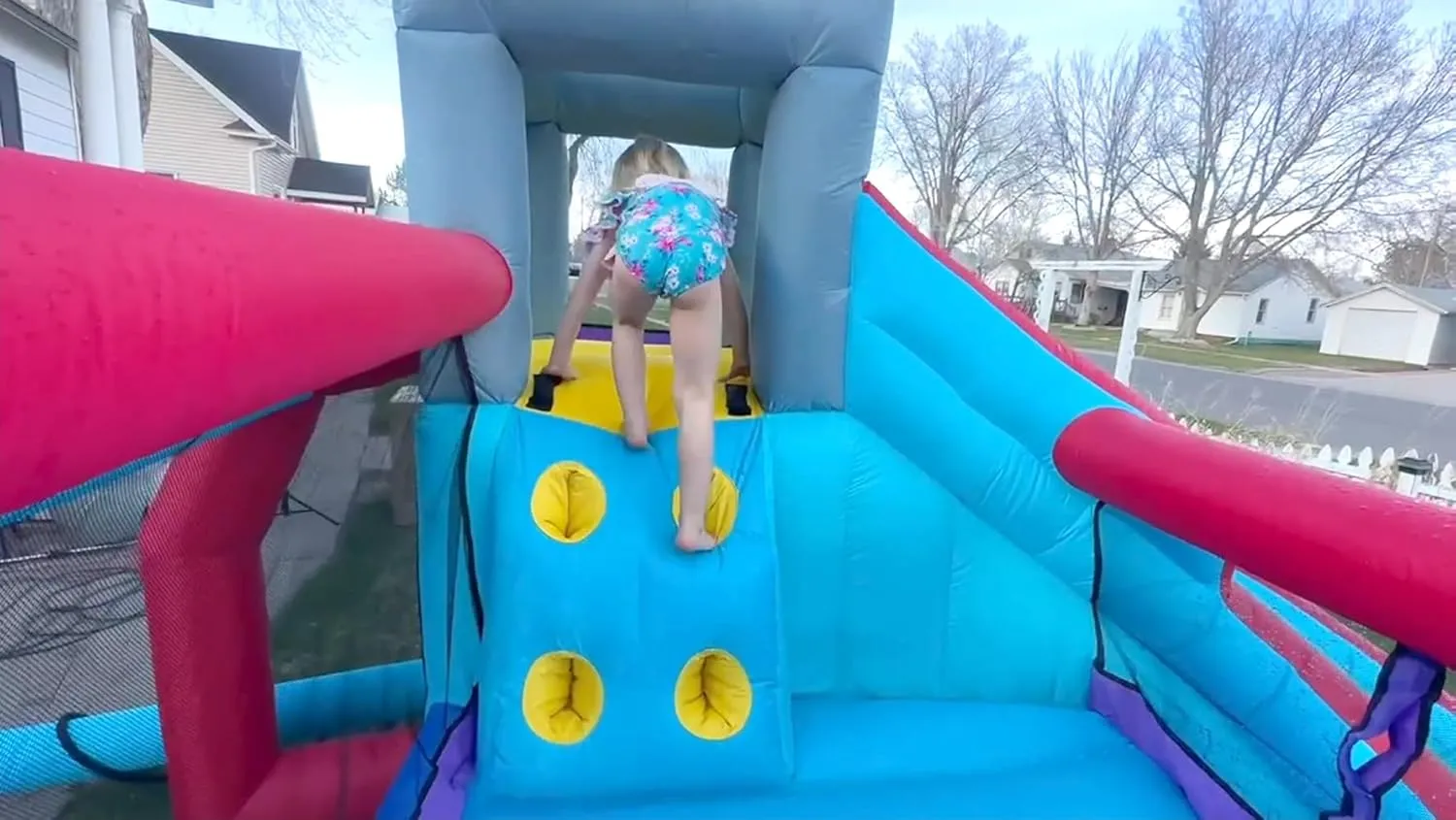 ROOJER Inflatable Water Slide Bounce House for Kids Backyard 10-in-1 Blow Up Water Park with Blower, Splash Pool, Climbing Wall & Multi-Sport Games | Summer Indoor Outdoor Play & Party Gifts