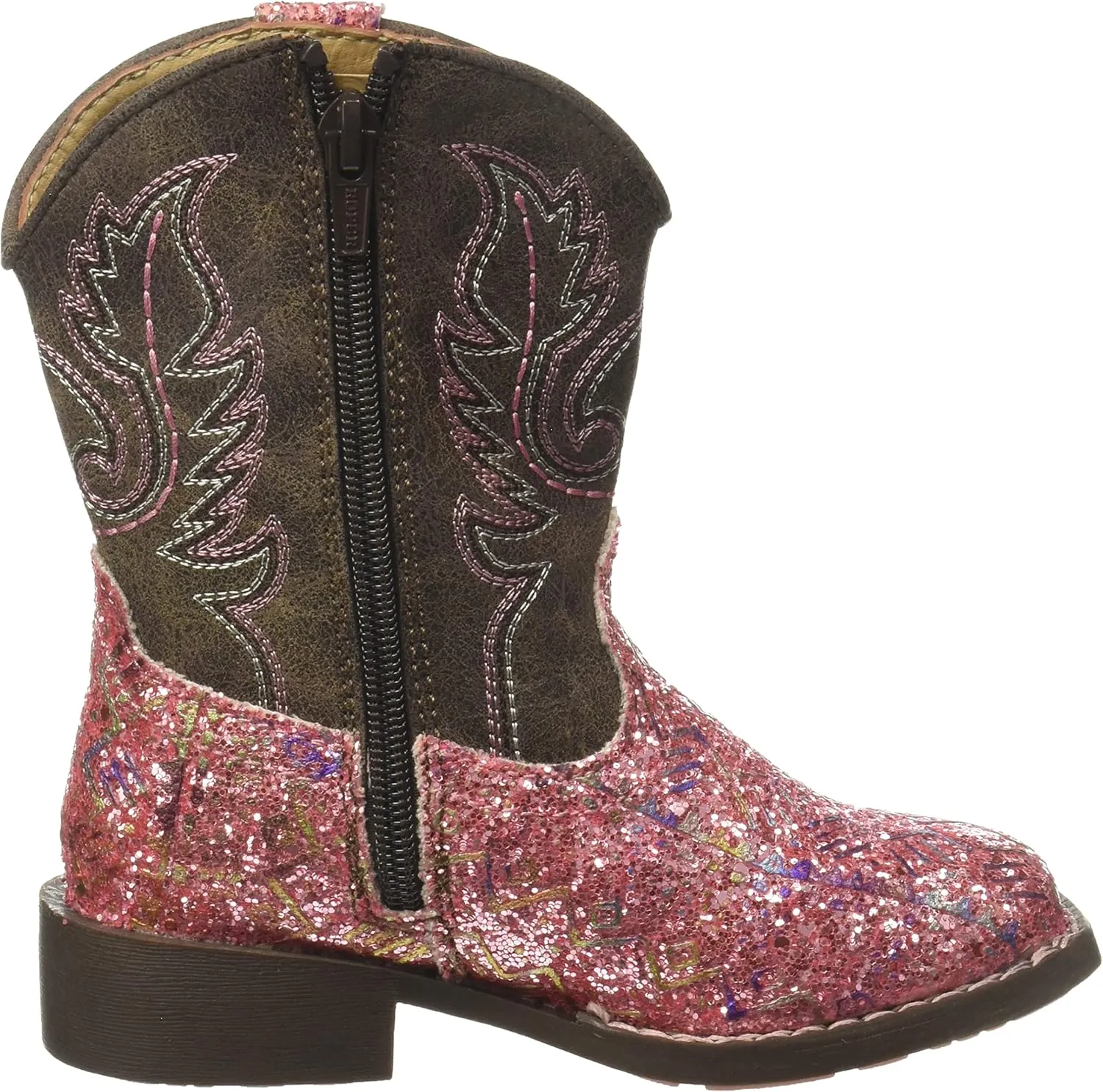 ROPER Girls' Glitter Aztec Boot