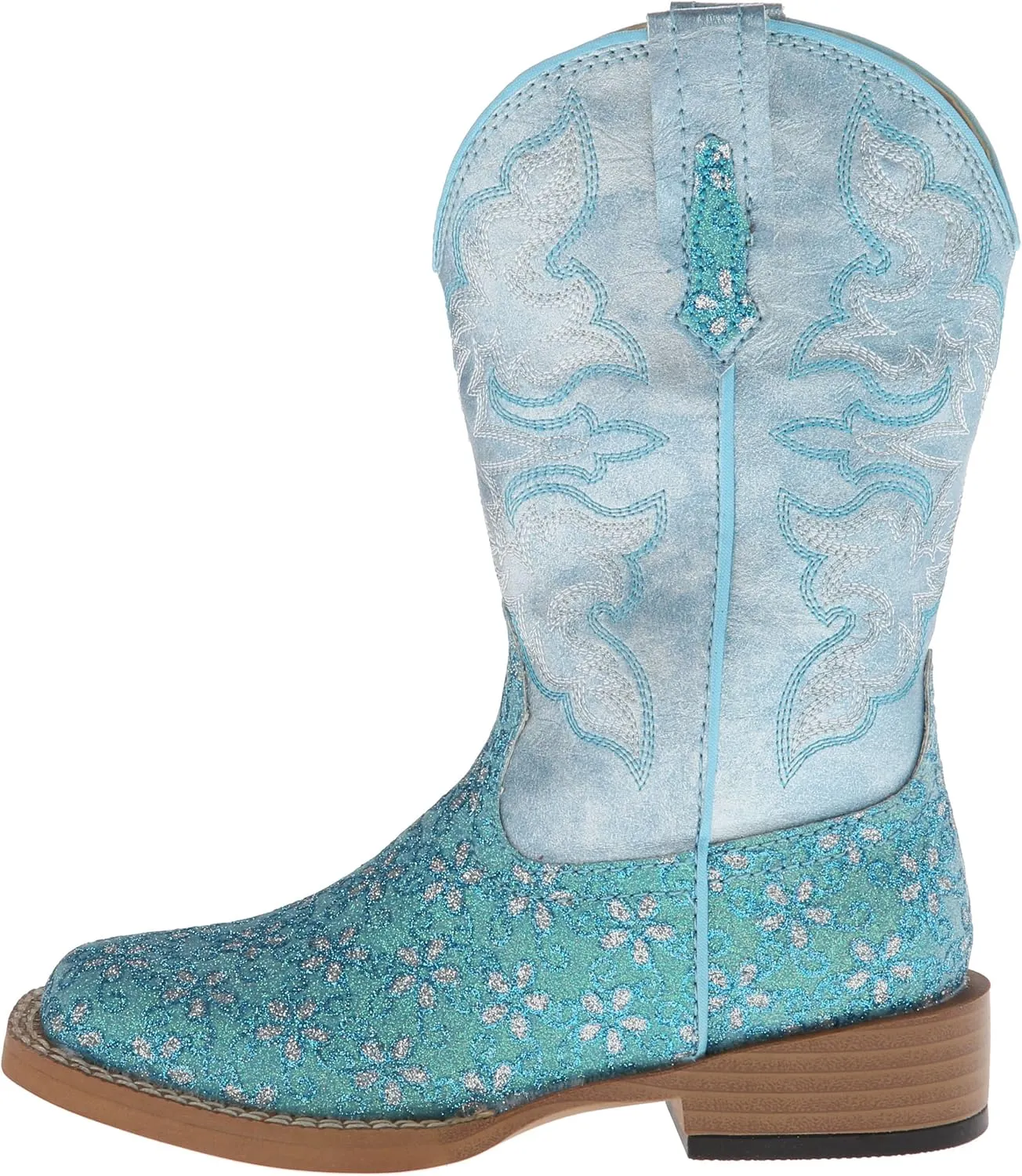 ROPER Toddler Girls Glitter Breeze Inlay Square Toe Casual Boots Mid Calf - Brown