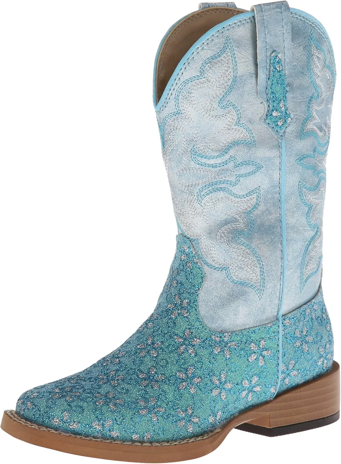 ROPER Toddler Girls Glitter Breeze Inlay Square Toe Casual Boots Mid Calf - Brown