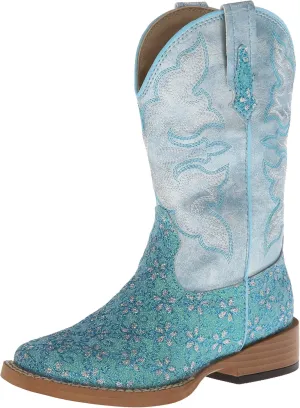 ROPER Toddler Girls Glitter Breeze Inlay Square Toe Casual Boots Mid Calf - Brown