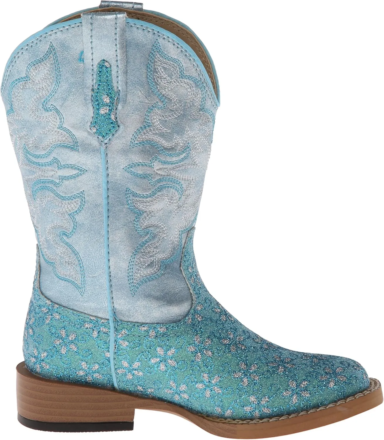ROPER Toddler Girls Glitter Breeze Inlay Square Toe Casual Boots Mid Calf - Brown