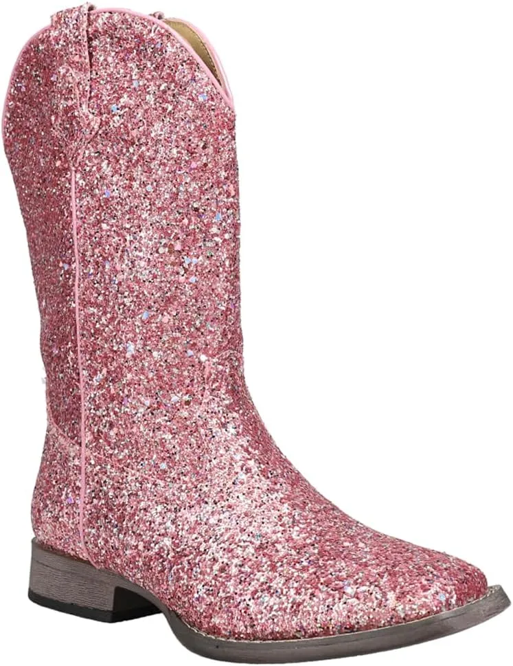 ROPER Toddler Girls Glitter Galore Square Toe Casual Boots Ankle - Blue