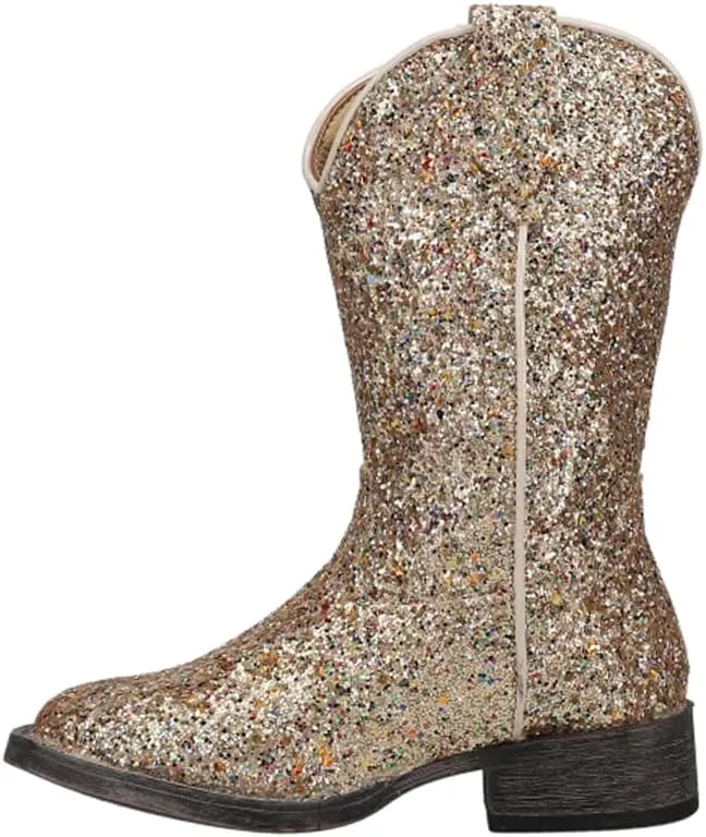 ROPER Toddler Girls Glitter Galore Square Toe Casual Boots Ankle - Blue