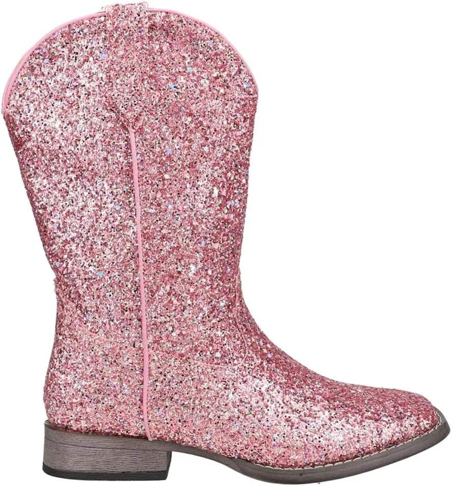 ROPER Toddler Girls Glitter Galore Square Toe Casual Boots Ankle - Blue