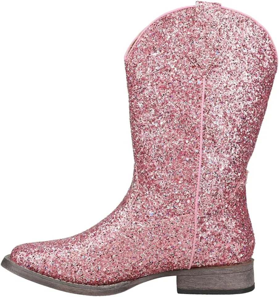 ROPER Toddler Girls Glitter Galore Square Toe Casual Boots Ankle - Blue
