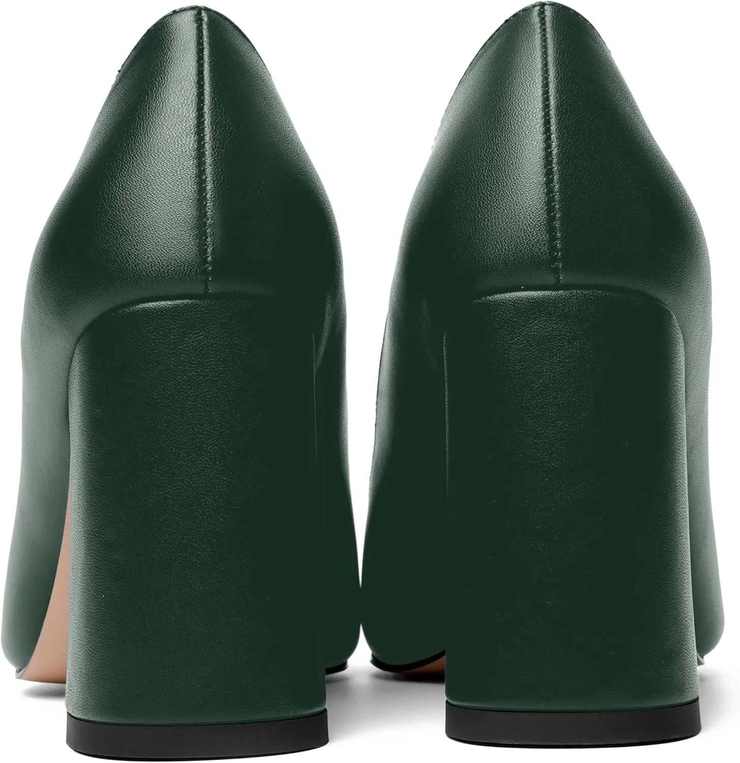 ROSERWISH Womens Sexy Elegant Pointed Toe Slip On Matte Wedding Block High Heel Pumps Dressy Shoes 3.5 Inch
