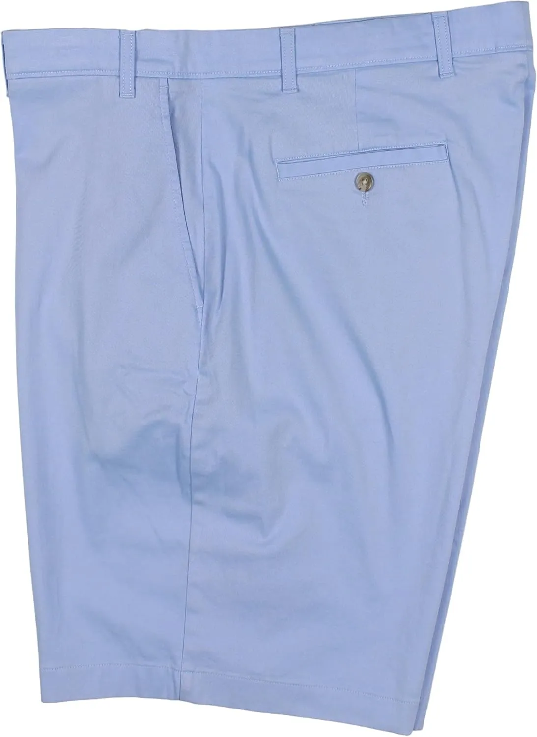 Roundtree & Yorke Men's Big and Tall Cotton Stretch Washed Chino Flat Front Shorts, 9" or 11" Inseam