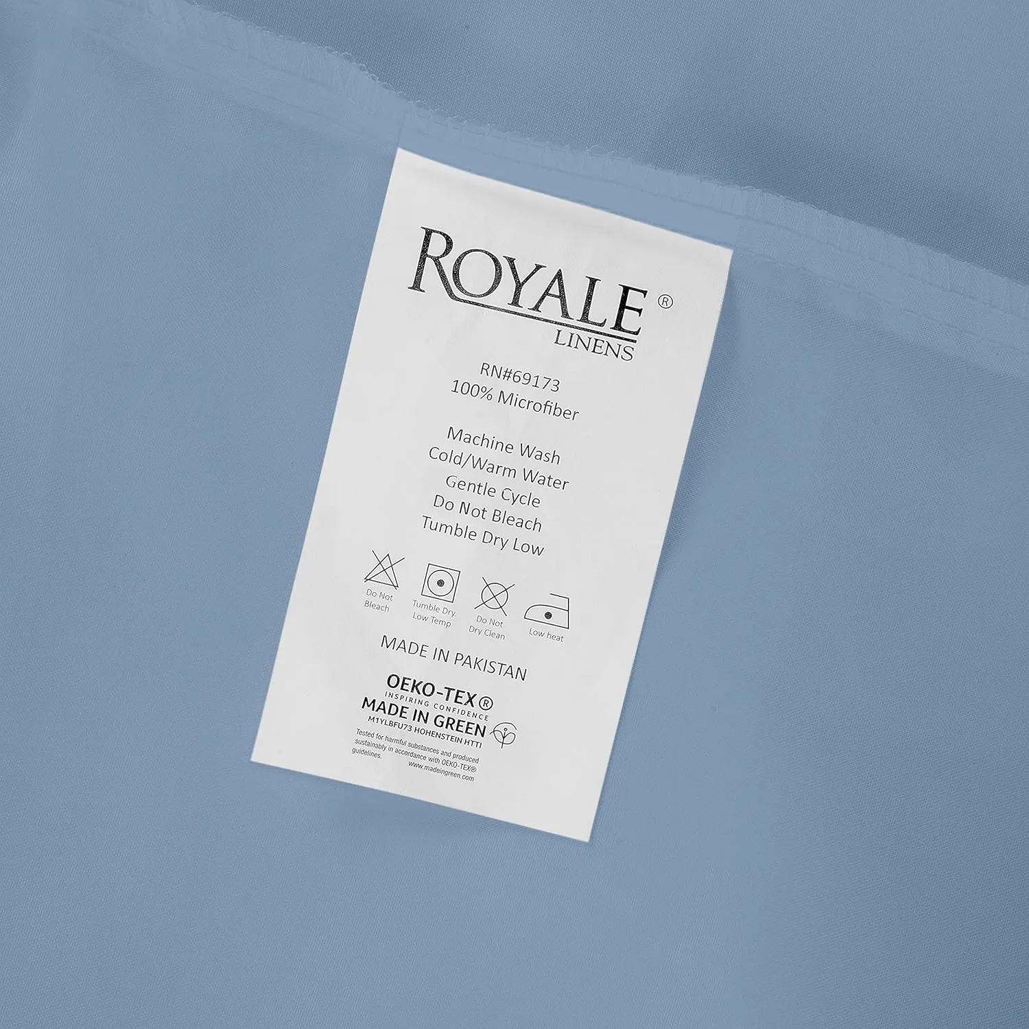 Royale Linens 2 Pack Bulk Flat Sheet Set - Top Sheets - Soft 1800 Microfiber - Wrinkle & Stain Resistant - for Hotel, Massage Table, Hospital, Dorm - King Flat Sheet Sold Separately (King, Lake Blue)
