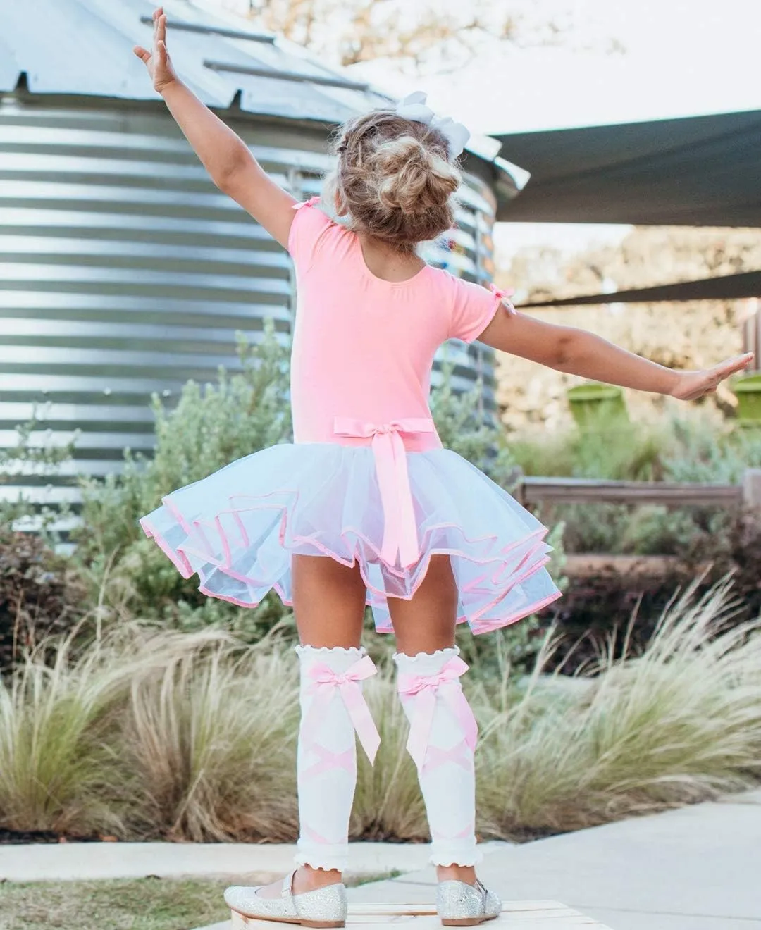 RuffleButts® Girls Ruffled Dancewear Tutu Leotard