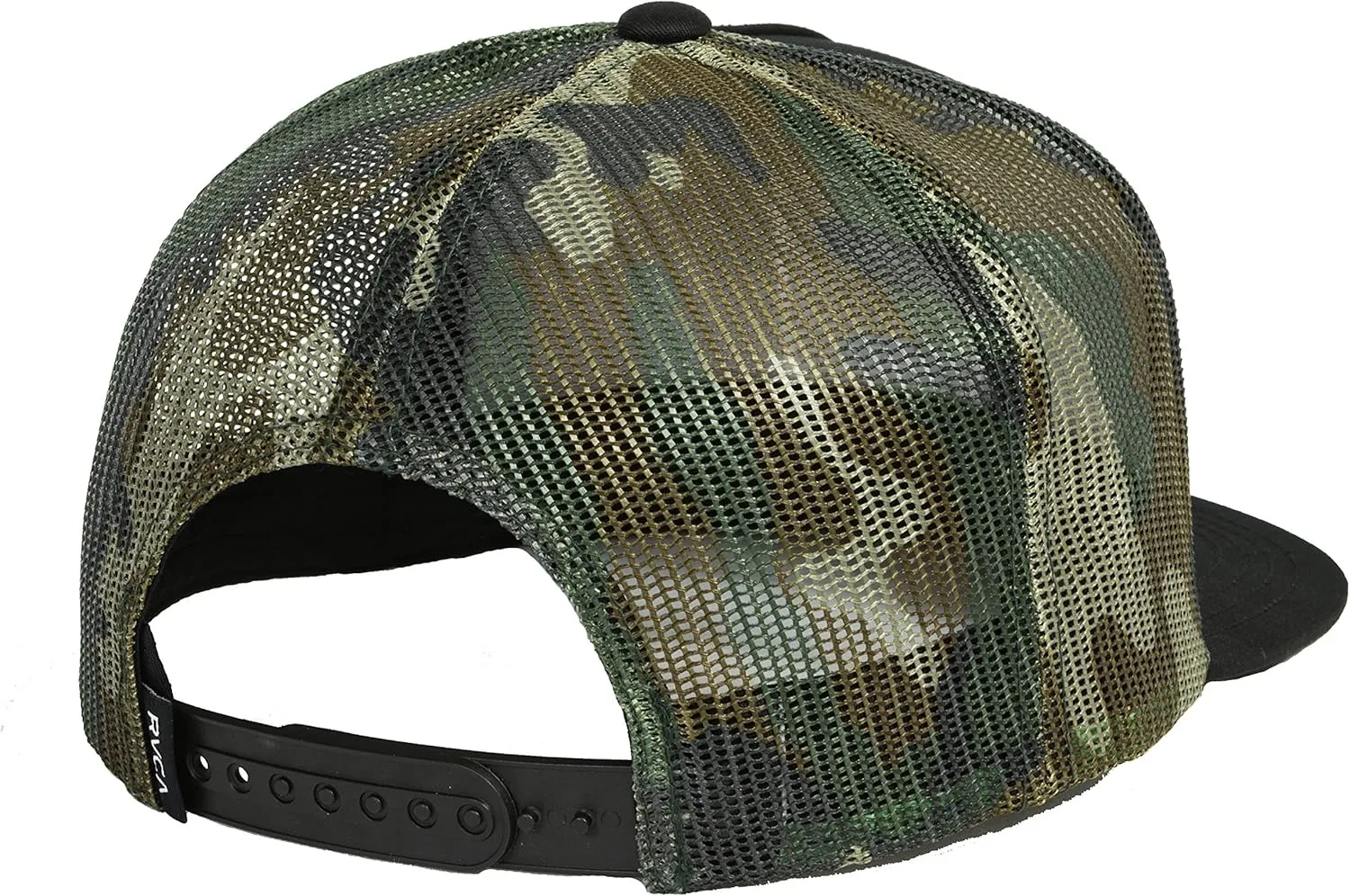 RVCA Men's Trucker Hat, Structured Hat with Stretch Mesh Back, Adjustable Snapback Closure