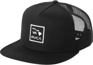 RVCA Men's Trucker Hat, Structured Hat with Stretch Mesh Back, Adjustable Snapback Closure