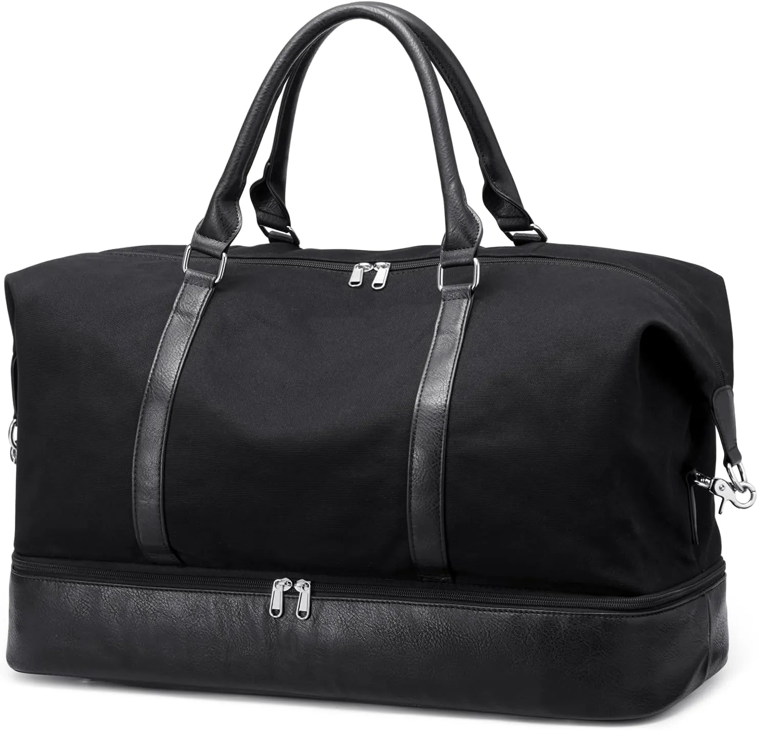 S-ZONE Weekender Bags for Women and Men Travel Duffel Bags with Shoe Compartment Overnight Carry on Duffle Tote Bag