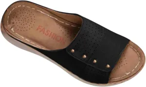 Sandals for Women Slip on Dressy Summer Walking Slides Comfort Lightweight Flat Slippers Indoor Outdoor Beach