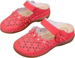 Sandals Womens, Mules for Women Dressy Summer Closed Toe Wedge Sandals Casual Slip On Comfortable Slides Cute Sandal