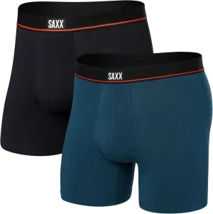SAXX Underwear Co. Men's Underwear with Pouch Non-Stop Stretch Cotton Boxer Brief Fly 2Pk