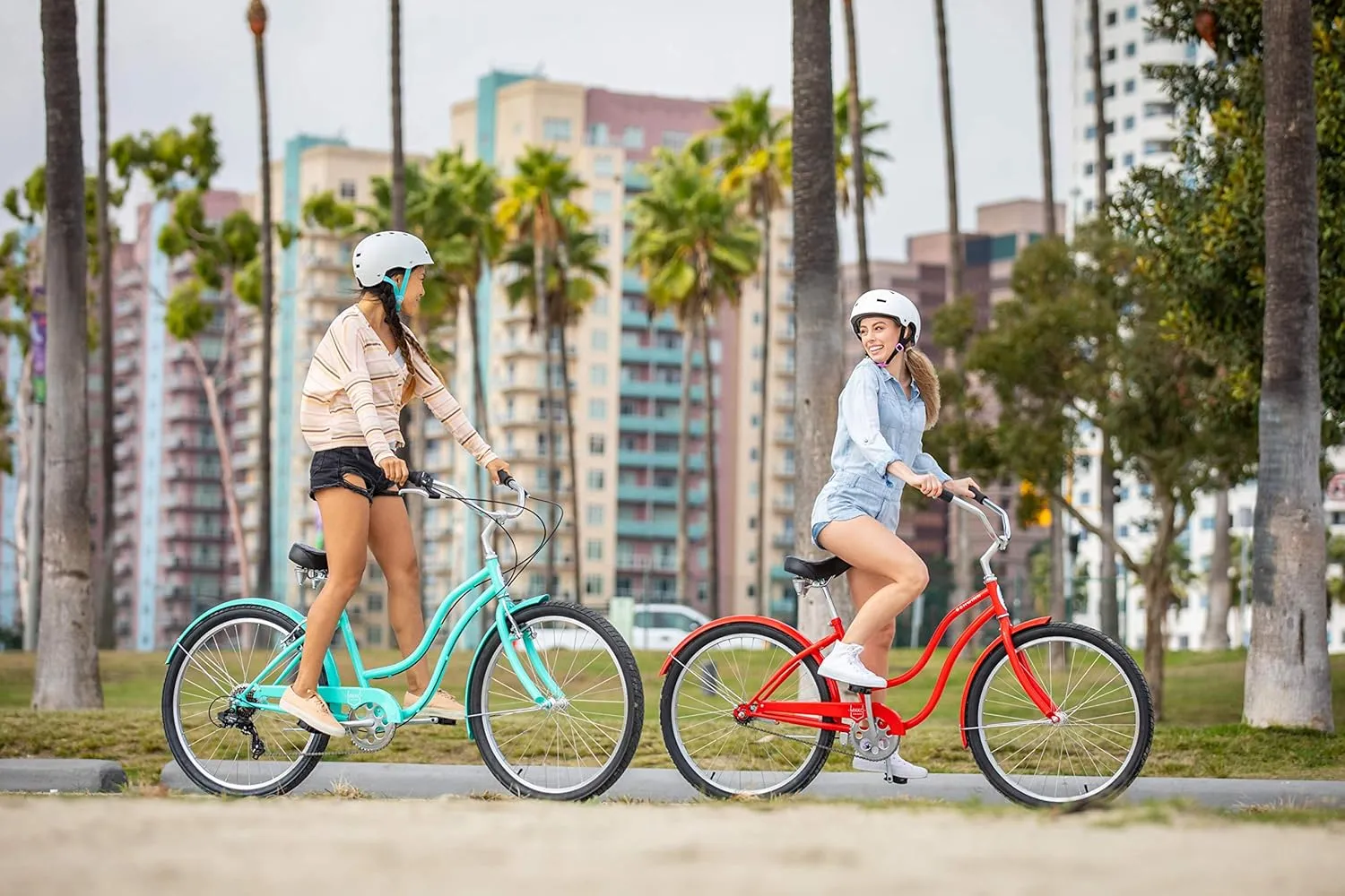 Schwinn Cruiser Bike, 26 Inch Bike for Women and Men, Beach Cruiser Bicycle, Linear Pull Brakes, Comfortable Padded Seat, Upright Riding Position, Adult Bicycle