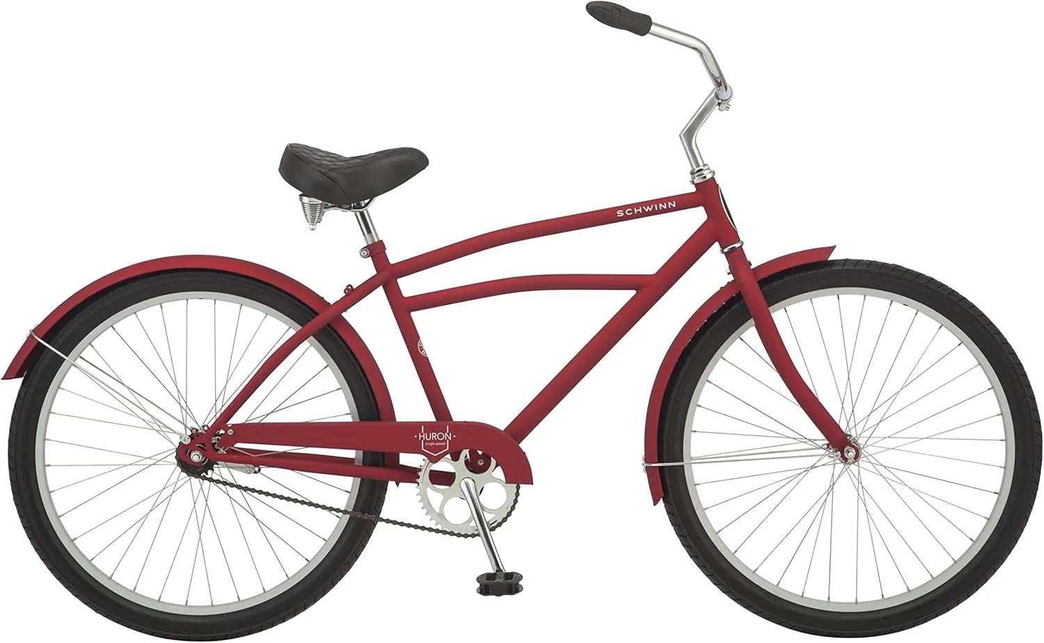 Schwinn Cruiser Bike, 26 Inch Bike for Women and Men, Beach Cruiser Bicycle, Linear Pull Brakes, Comfortable Padded Seat, Upright Riding Position, Adult Bicycle