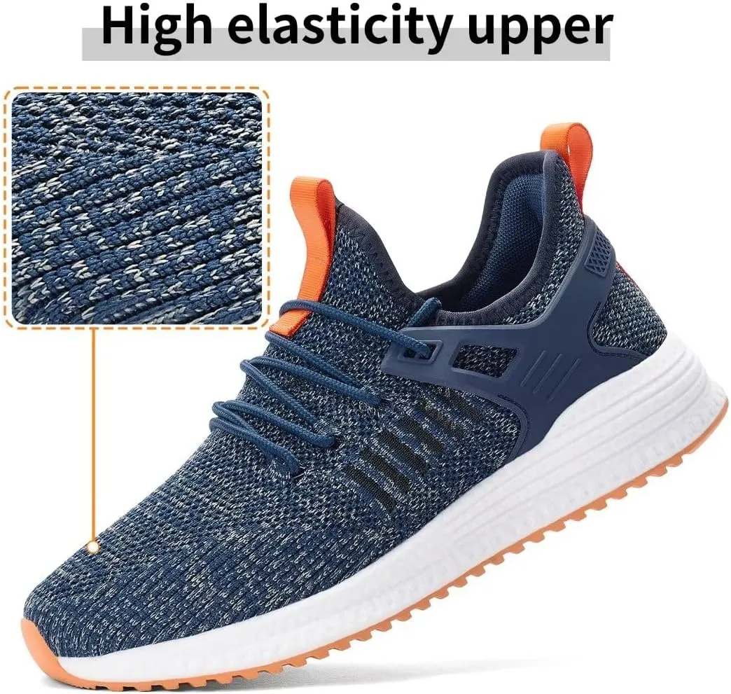 SDolphin Men's Running Shoes Sneakers - Tennis Workout Walking Gym Athletic Rubber Sole Breathable Comfortable Non Slip Fashion Shoes