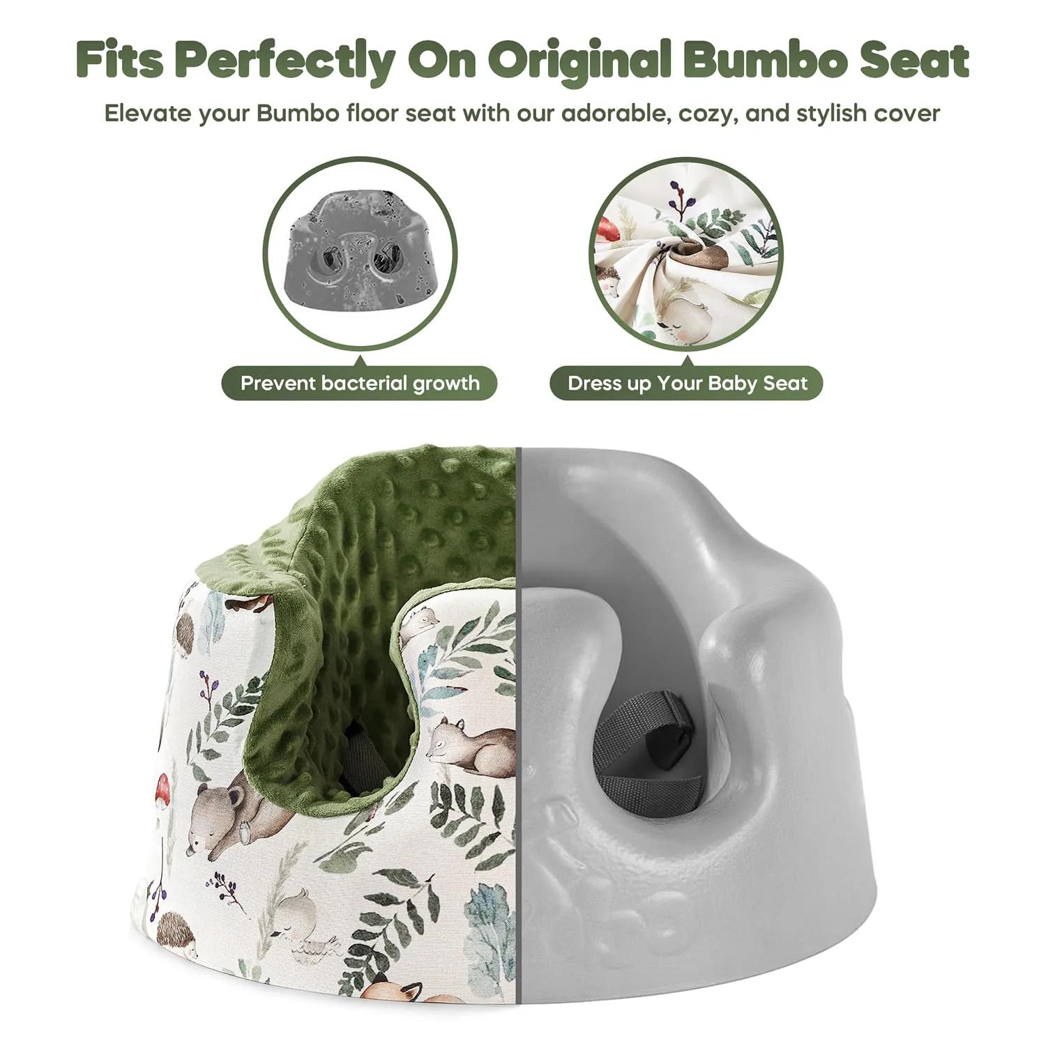 Seat Cover Compatible with Bumbo and Nuby Seat,Soft Breathable Cover for Baby Girl Boy,Cover Only