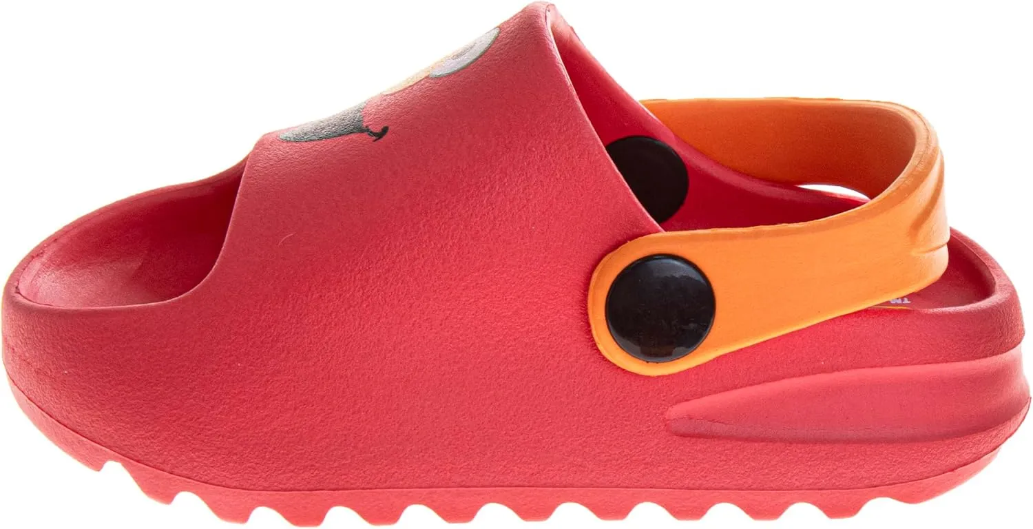 Sesame Street Clog Sandals with Backstrap - Open Toe Slides for Kids Girls and Boys - Sesame Sandal Slip-On Clogs Water Resistant (Sizes: 3-4 Infant / 5-10 Toddler / 11-12 Little Kid)