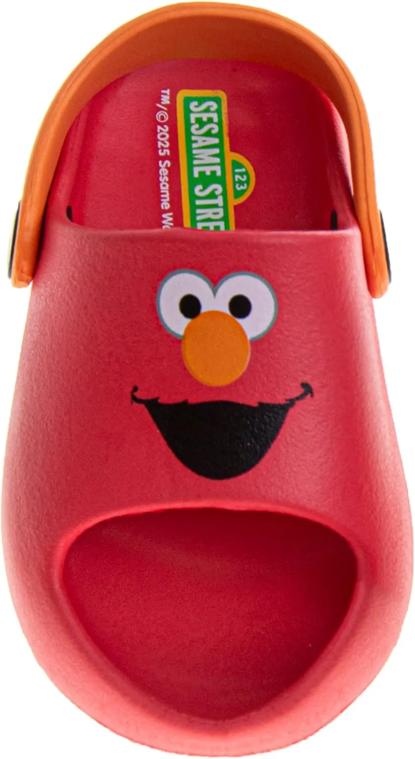 Sesame Street Clog Sandals with Backstrap - Open Toe Slides for Kids Girls and Boys - Sesame Sandal Slip-On Clogs Water Resistant (Sizes: 3-4 Infant / 5-10 Toddler / 11-12 Little Kid)