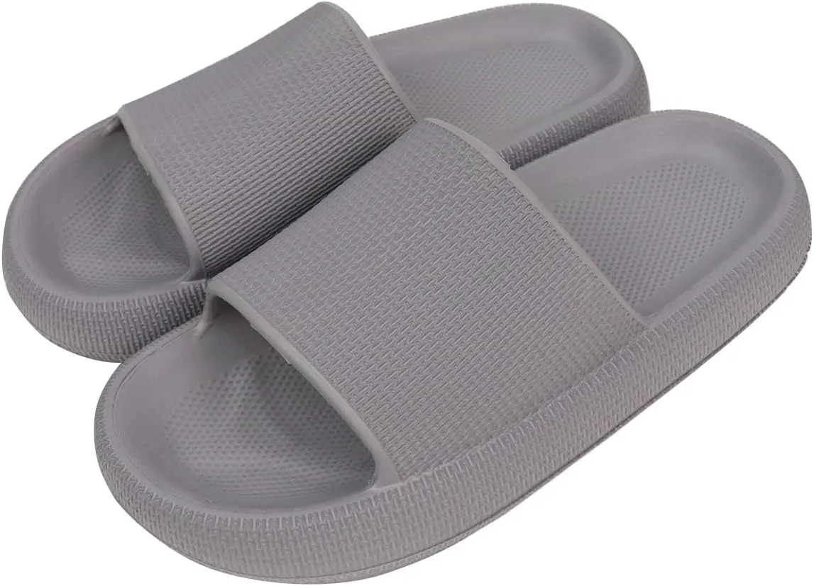 SEVENHILLDIAMONDS Thick Sole Slipper for Women and men - Pillow Slide - Indoor and Outdoor Sandal - Non Slip Slipper - Beach Slide - Quick Drying Sandal
