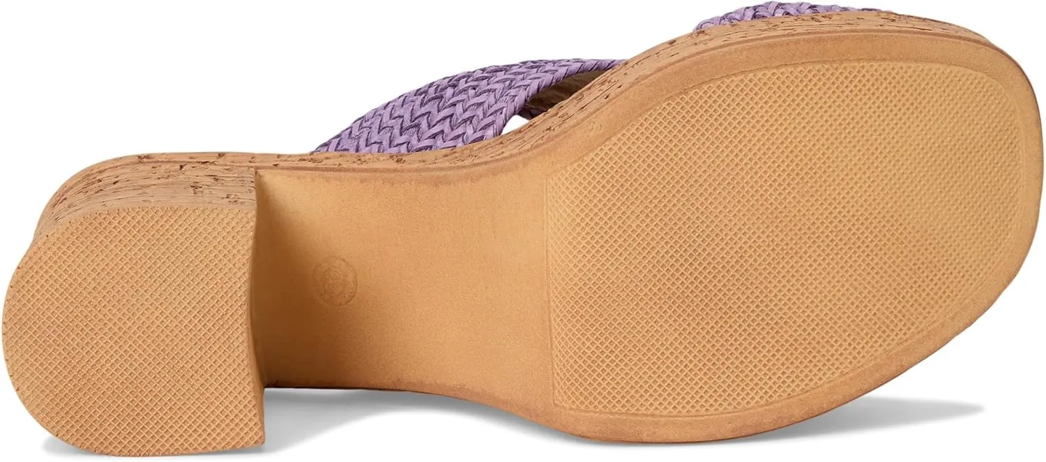 Seychelles Women's Adorned Raffia Platform Slide Heeled Sandal