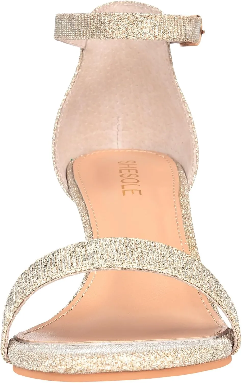 SheSole Women's Dressy Kitten Heels Rhinestone Sandals Elegant Prom Formal Bridal Wedding Shoes