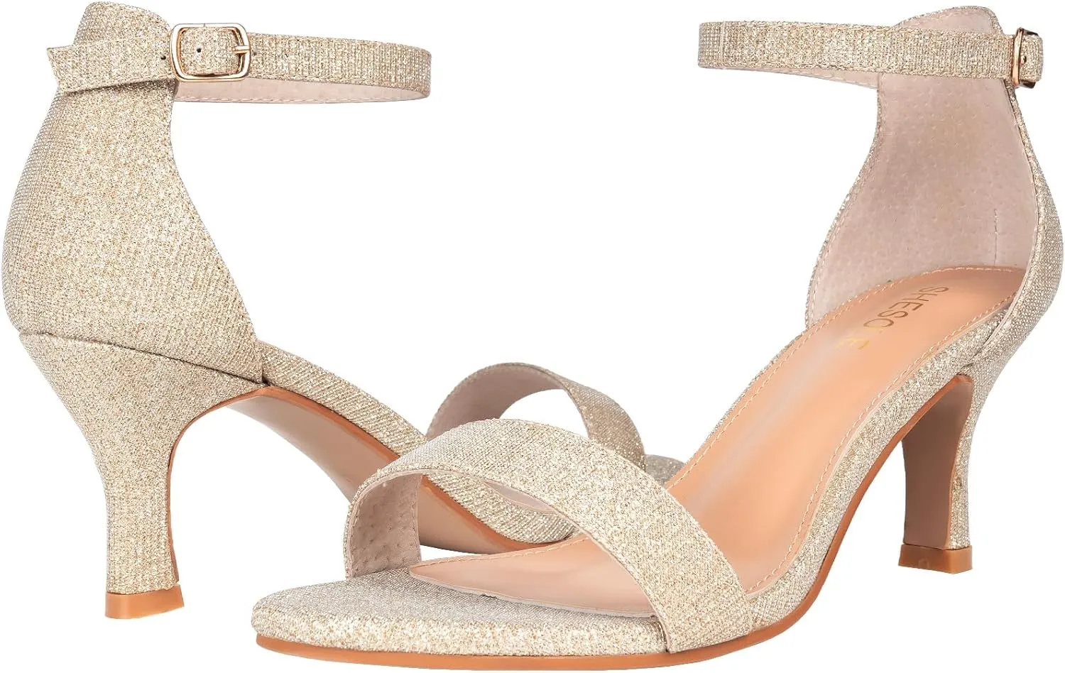 SheSole Women's Dressy Kitten Heels Rhinestone Sandals Elegant Prom Formal Bridal Wedding Shoes