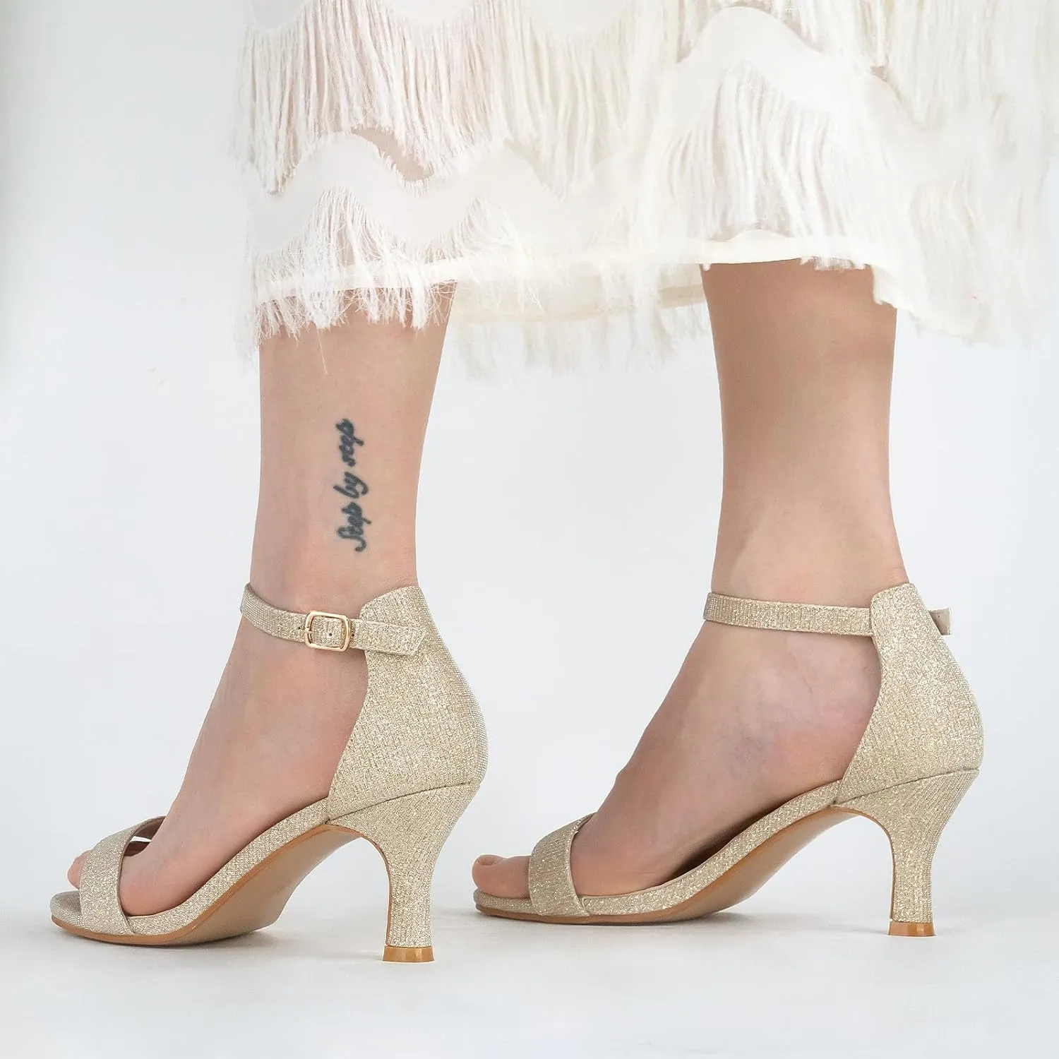 SheSole Women's Dressy Kitten Heels Rhinestone Sandals Elegant Prom Formal Bridal Wedding Shoes