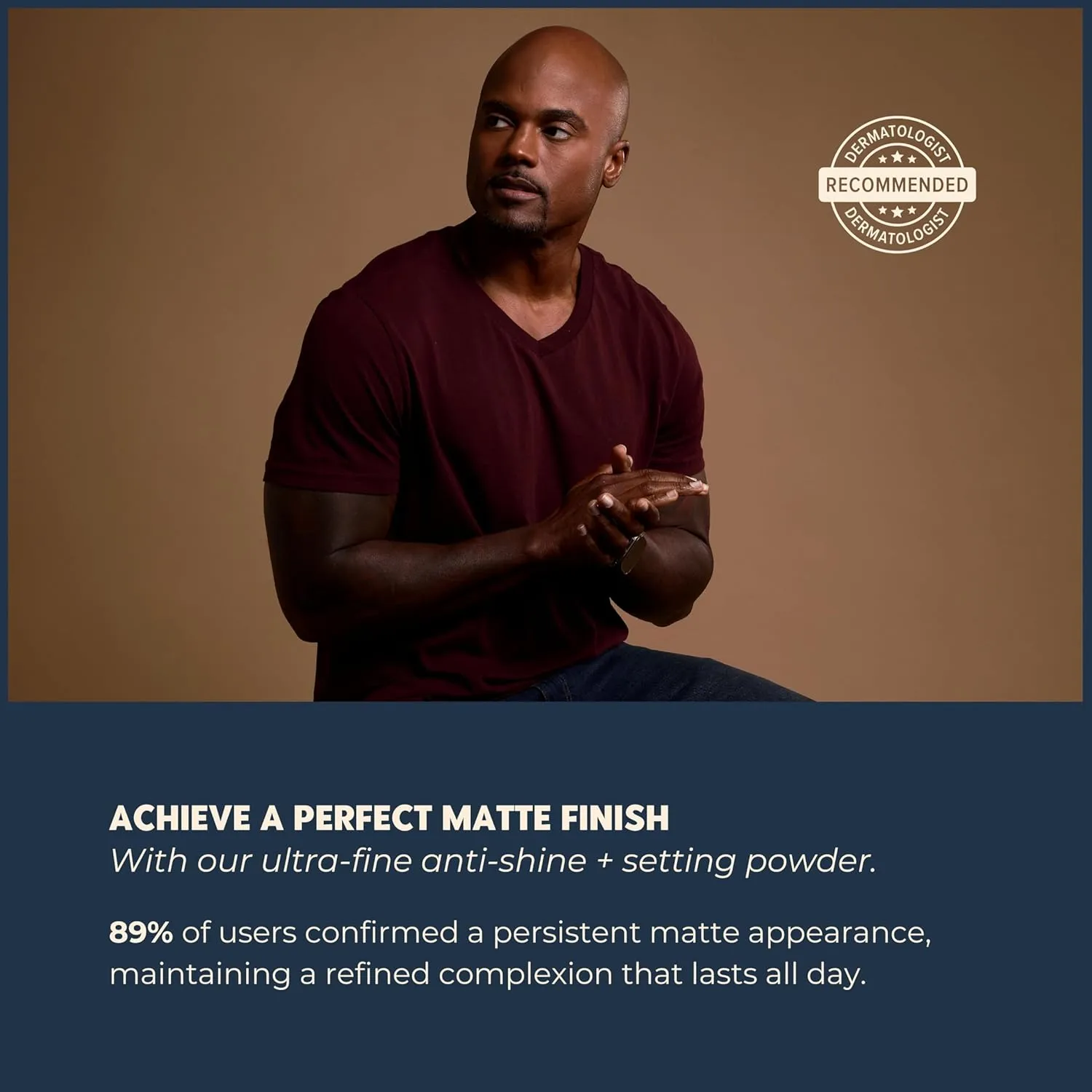 Shine Eraser | Absorbs Oil   Minimizes Pores | Premium Mattifying Formula for Men’s Skin | 3 Shades | High-Performance Ingredients | Made In USA | Cruelty-Free   Vegan | 100% Recyclable Tin