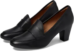 SHODENSE Women Chunky Kitten Heel Pumps Shoes Round Closed Toe Slip On Suede Penny Loafers Mid Block Heels Dress Loafer Matte Almond Toe Comfort Oxford Shoes Office Work Classic Elegant 4-11 M US