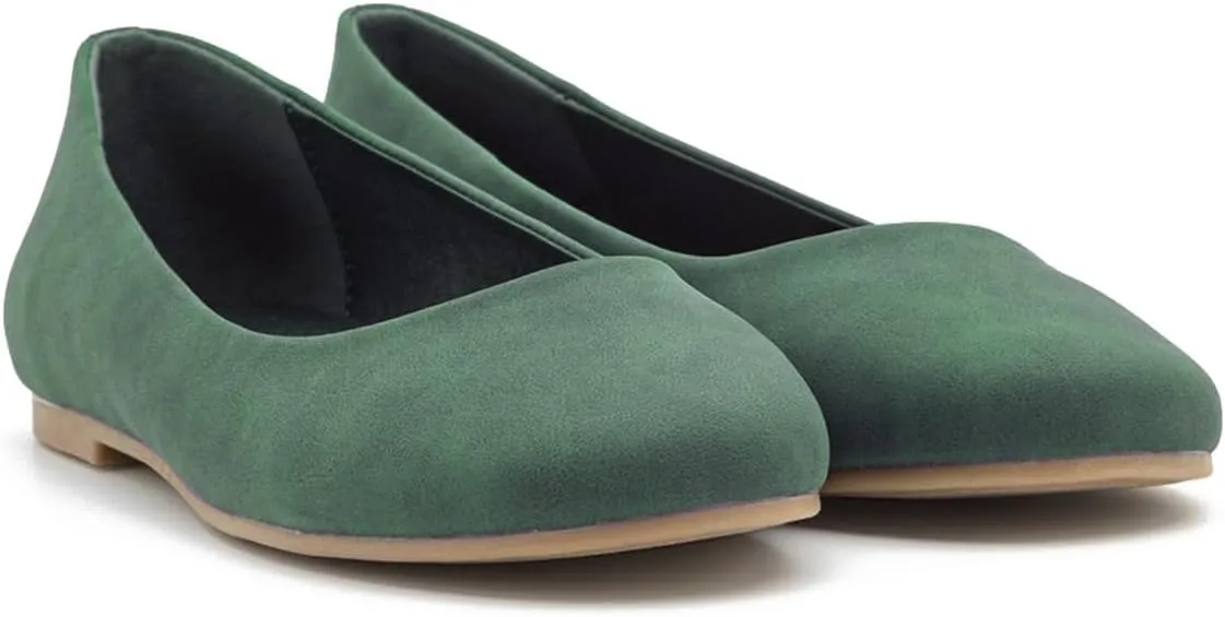 SHODENSE Women Round Closed Toe Flats Slip On Suede Ballet Flats Wide Comfort Flat Heel Basic Shoes Office Daily 4-11 M US
