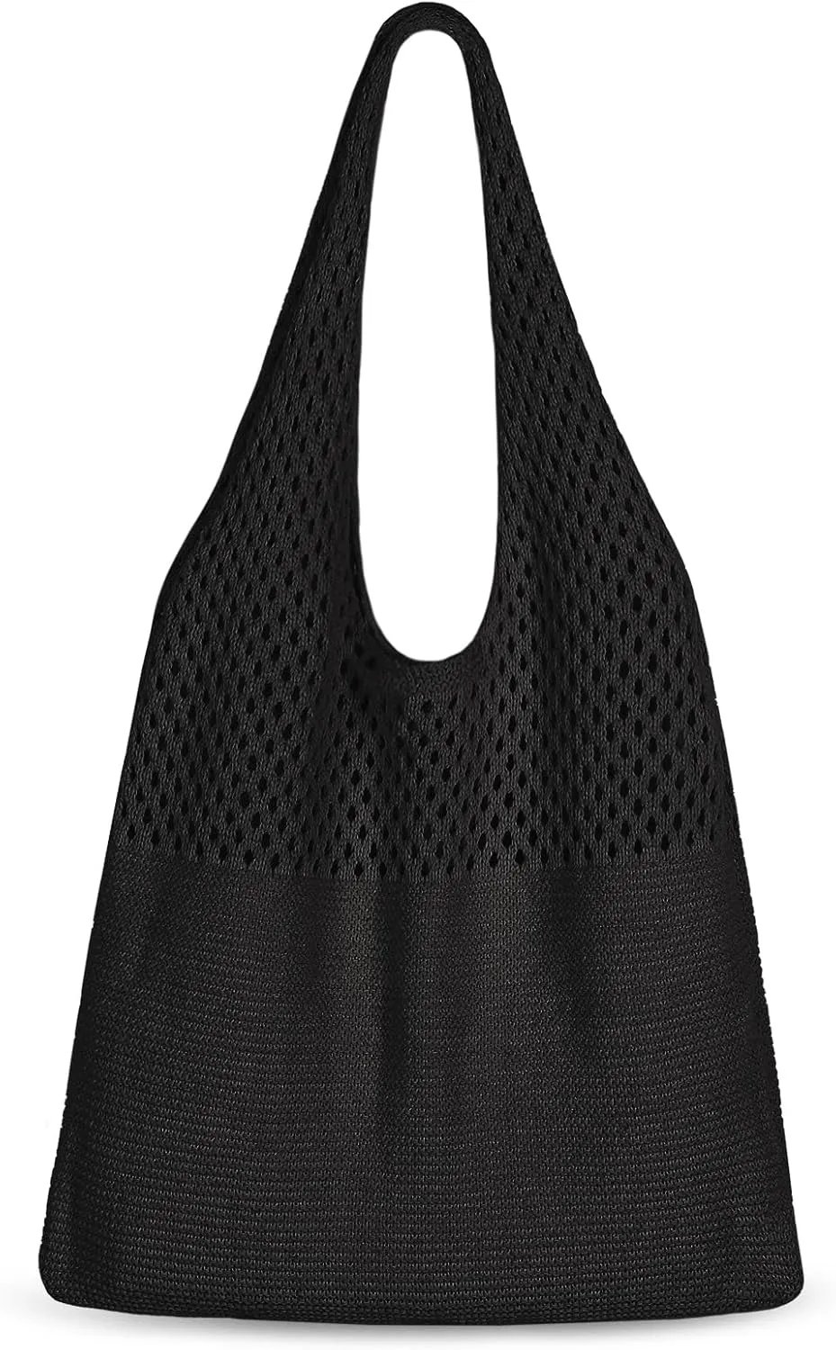 Sightor Crochet Tote Bag, Mesh Beach Bag Knit Summer Hobo Bag Vacation Boho Tote Bag for Women
