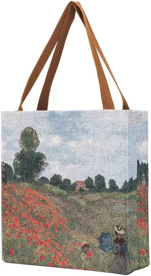 Signare Tapestry Foldable Tote Bag Reusable Shopping Bag Grocery Bag inspired by Claude Monet (GUSS-ART-CM-POPFL)