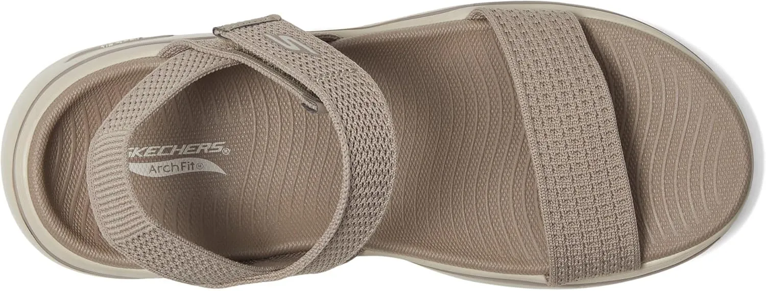 SKECHERS Women's Arch Fit 2.0 Finished Knit Quarter Strap Fisherman Sandal