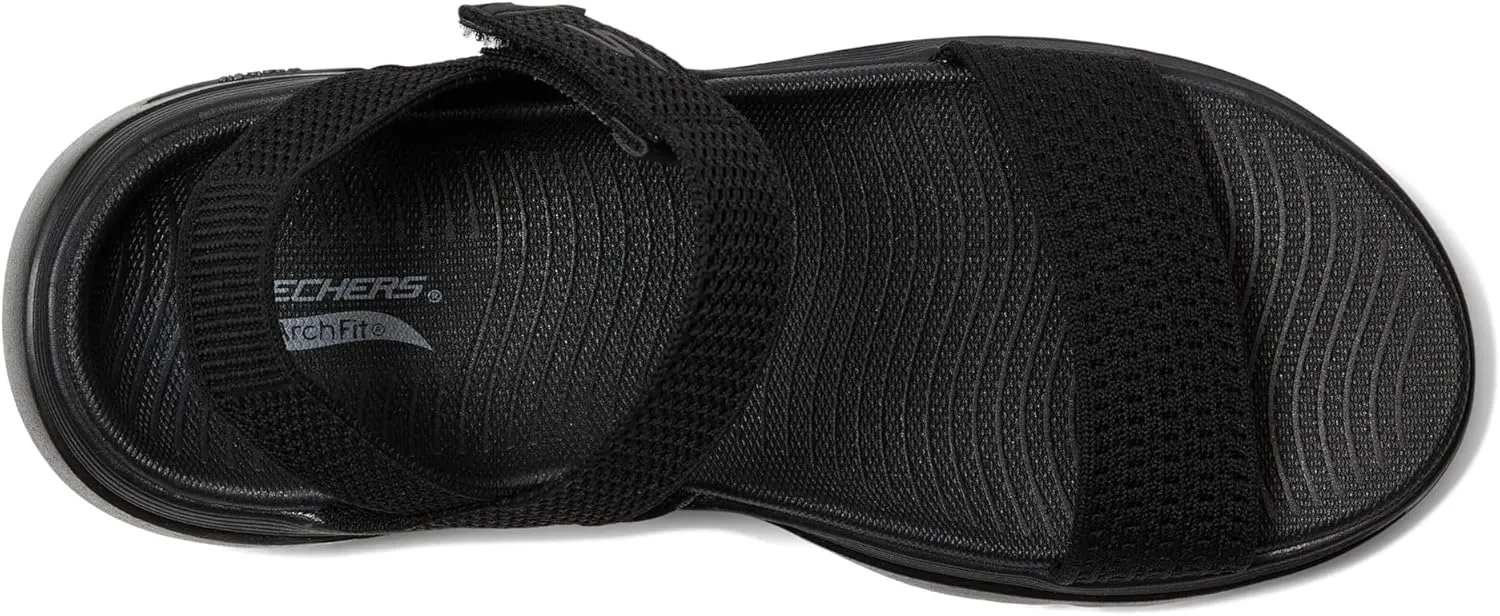 SKECHERS Women's Arch Fit 2.0 Finished Knit Quarter Strap Fisherman Sandal