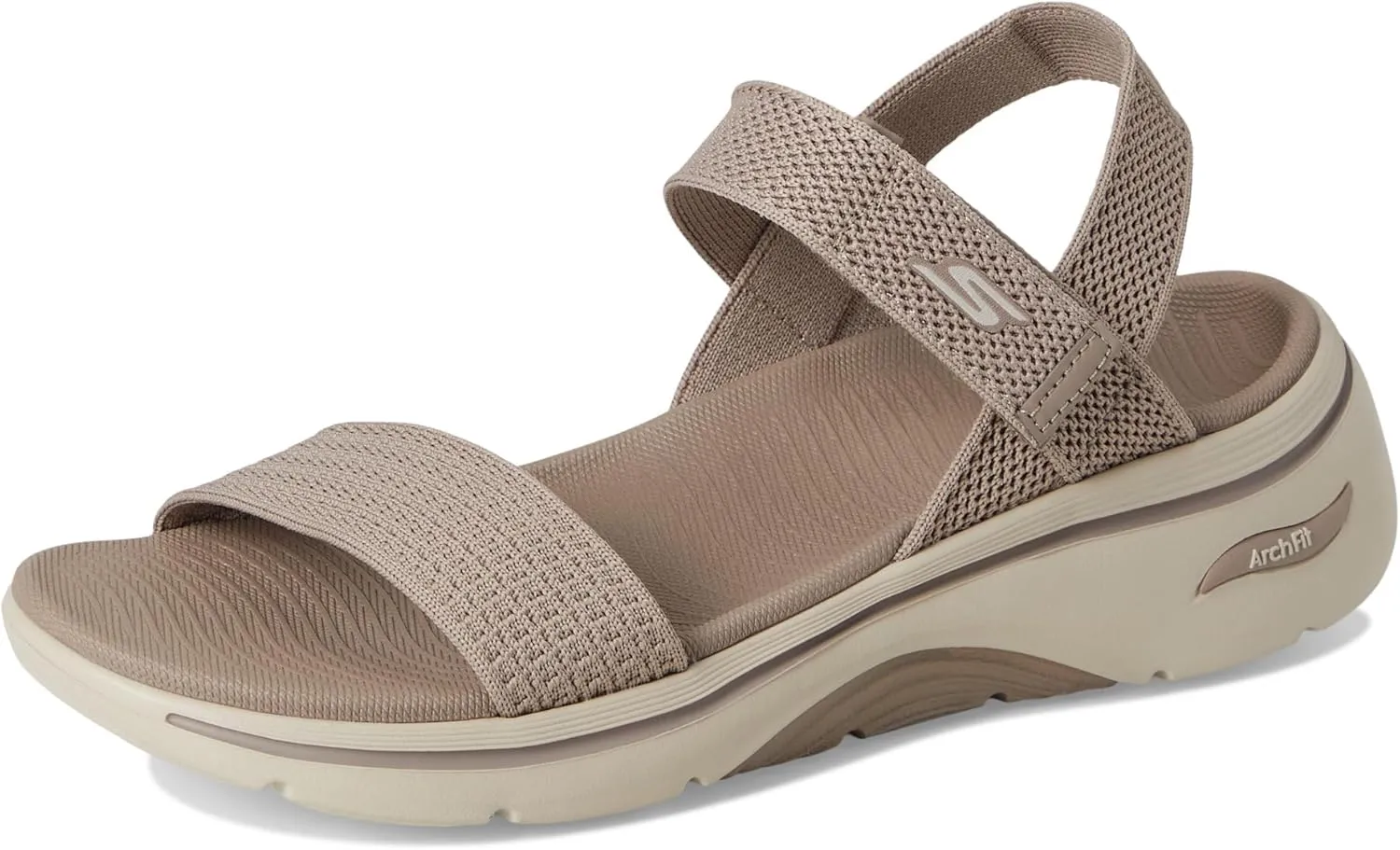 SKECHERS Women's Arch Fit 2.0 Finished Knit Quarter Strap Fisherman Sandal