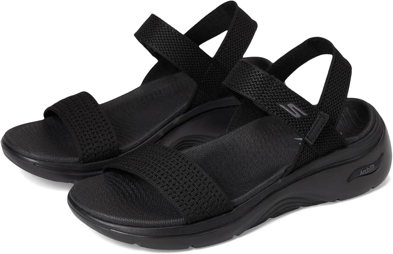 SKECHERS Women's Arch Fit 2.0 Finished Knit Quarter Strap Fisherman Sandal