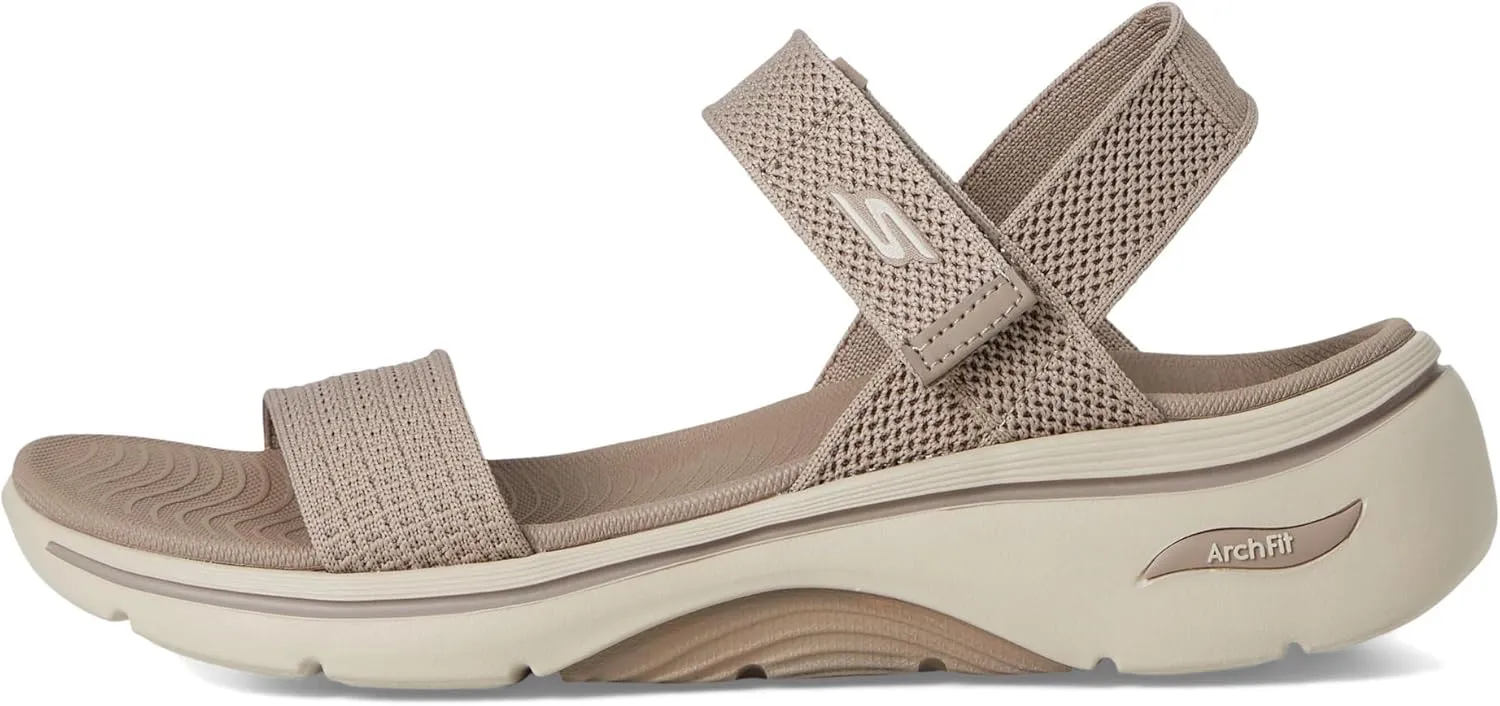 SKECHERS Women's Arch Fit 2.0 Finished Knit Quarter Strap Fisherman Sandal