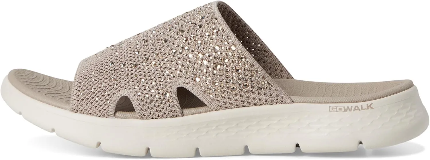 Skechers Women's Arch Fit Knit Slide W/Gradient Rhinestnes Sandal