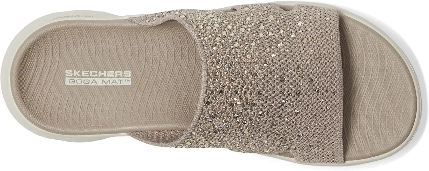 Skechers Women's Arch Fit Knit Slide W/Gradient Rhinestnes Sandal