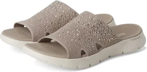 Skechers Women's Arch Fit Knit Slide W/Gradient Rhinestnes Sandal