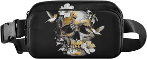 Skull Belt Bag for Women Fanny Pack Lightweight Waist Bags Waterproof for Travel Walking Running Hiking Cycling