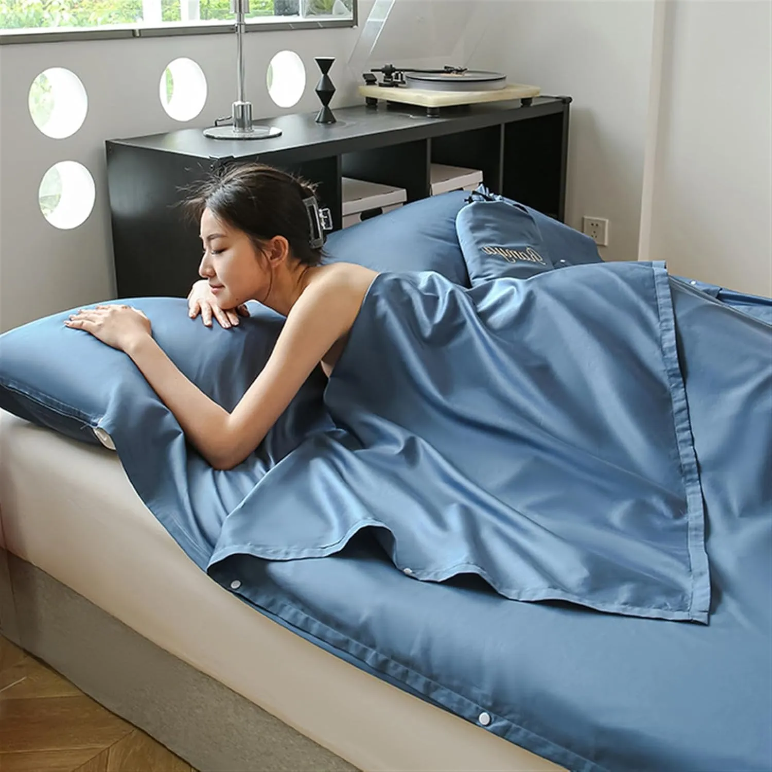 Sleeping Bag Liner Lightweight Compact Sleeping Bag Sack Portable Clean Travel Sheet for Outdoor Hiking Hotels