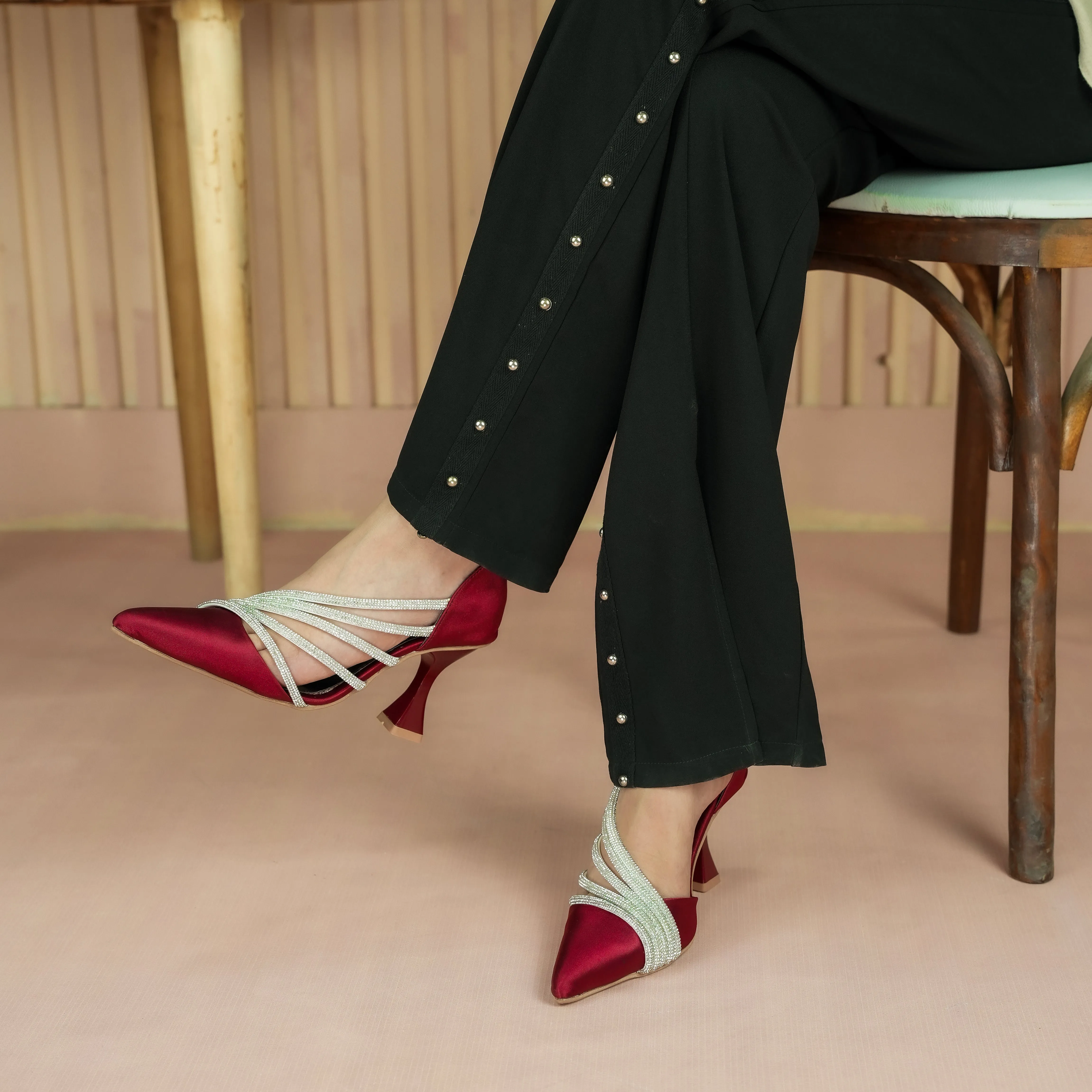 Sling Glitter Heel