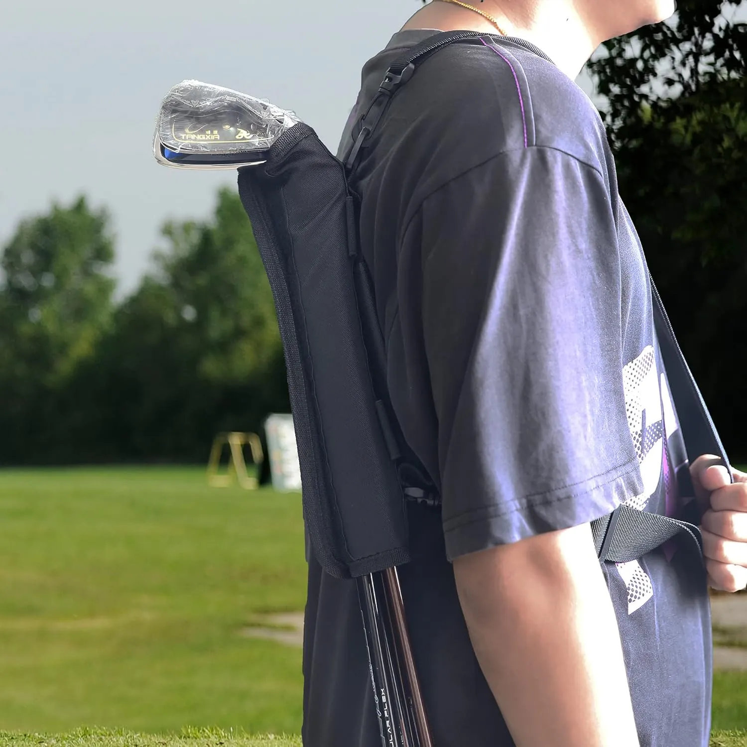 Small Golf Bag for a Few Clubs, Mini Portable Golf Carry Bag for Driving Range, Lightweight Golf Club Bag