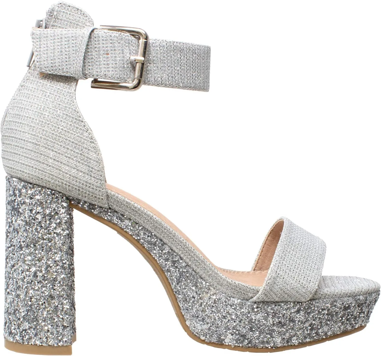 SOBEYO Women's Platform Sandals Ankle Strap Chunky Block High Heels Open Toe Shoes