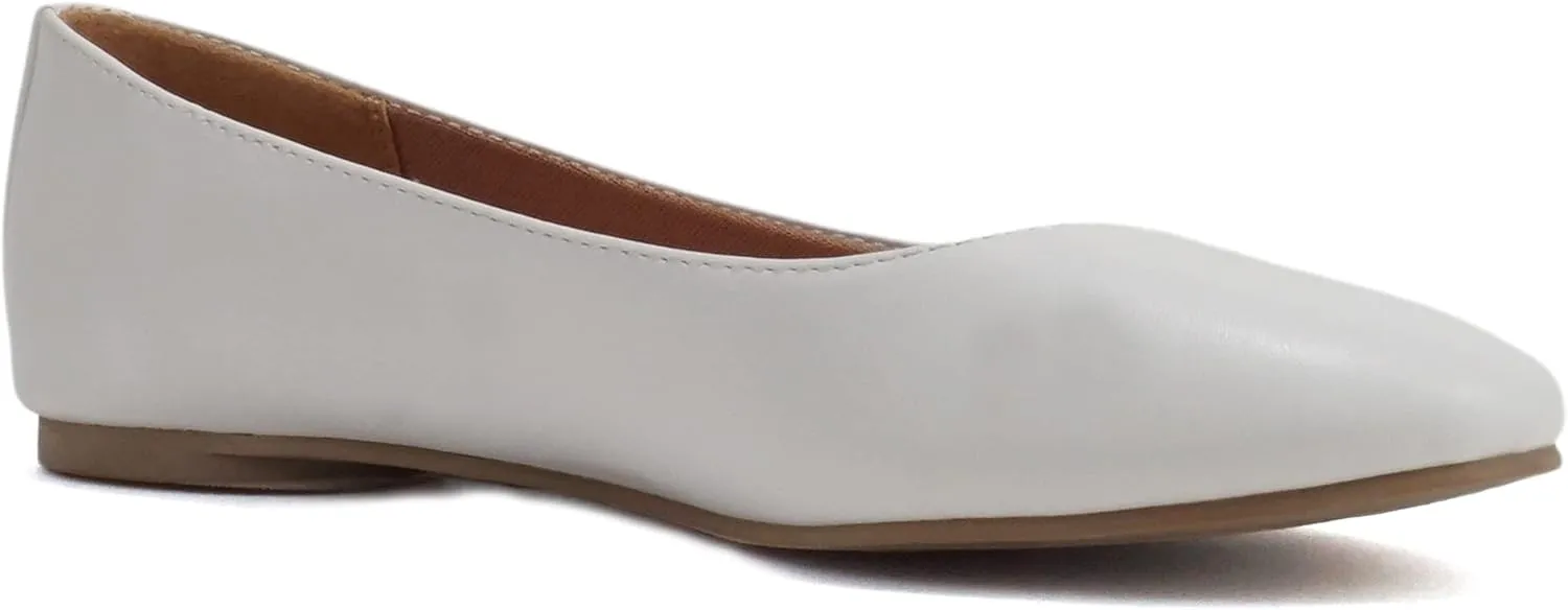 Soda Kreme Comfortable Basic Shoes Women Ballet Flat Round Toe Gel Insole